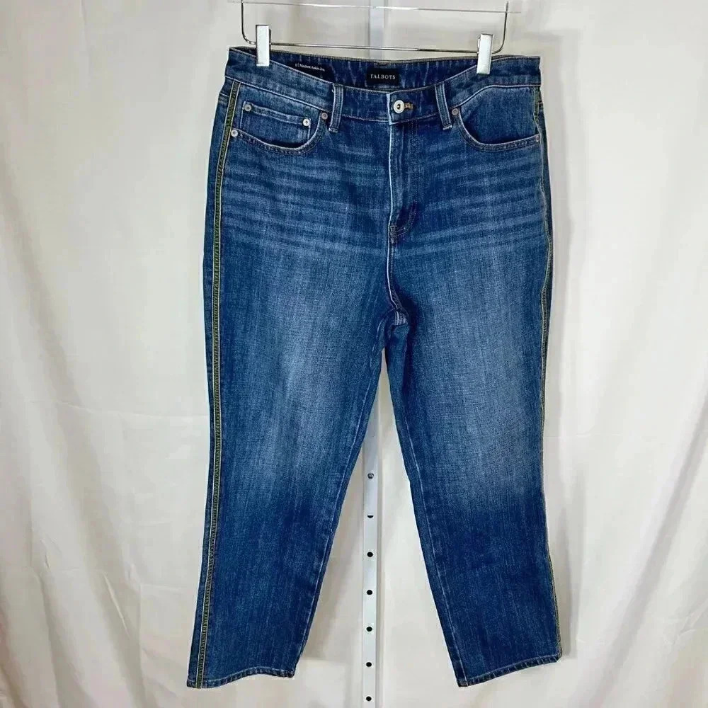 Talbots Size 12 Blue Modern Ankle Denim Jean Pants